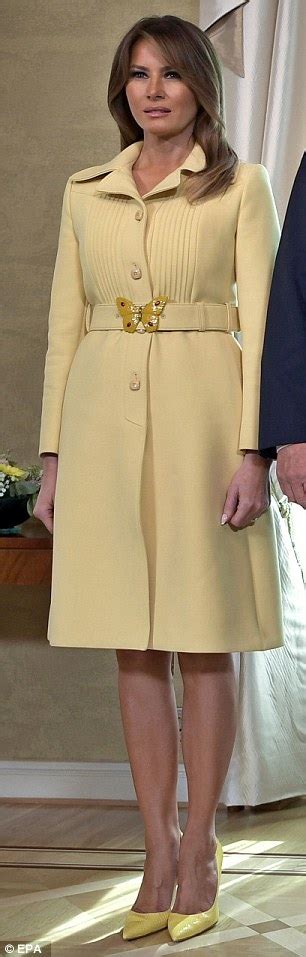 melania trump yellow gucci dress